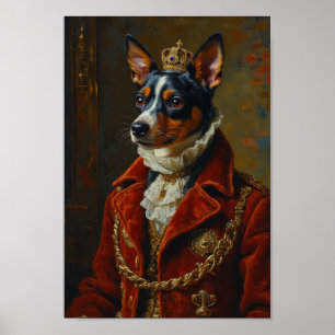 Konglig Rat Terrier-porträtt Poster