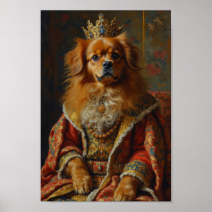 Konglig Tibetansk Spaniel Porträtt Poster