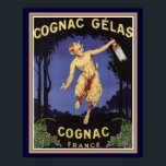 Kongnac Gelas- Frankrike- Art Deco Poster 16 x 20<br><div class="desc">Nice Art Deco Poster för Cognac Gelas</div>