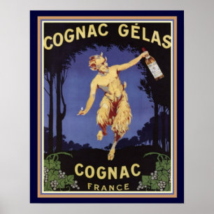 Kongnac Gelas- Frankrike- Art Deco Poster 16 x 20