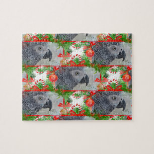 Kongo African Grått Parrot-jul Pussel