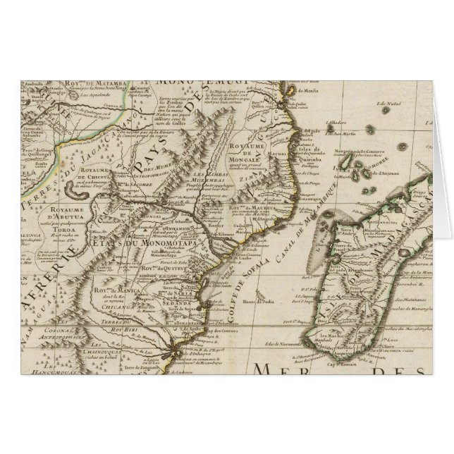 Kongo, Afrika Hälsningskort (Framsidan Horizontal)