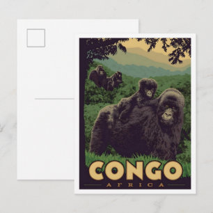 Kongo Afrika Vintage Resa Vykort