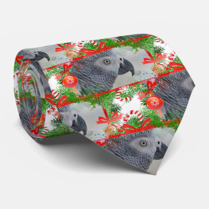 Kongo Afrikas Grått Parrot jul Slips