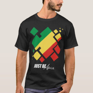 Kongo-Brazzaville Cubed - Mörk T-Shirt