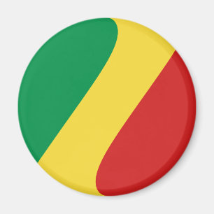 Kongo-Brazzaville Fisheye Flagga Magnet
