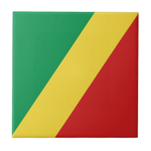Kongo-Brazzaville Flagga Keramisk Platta Kakelplatta
