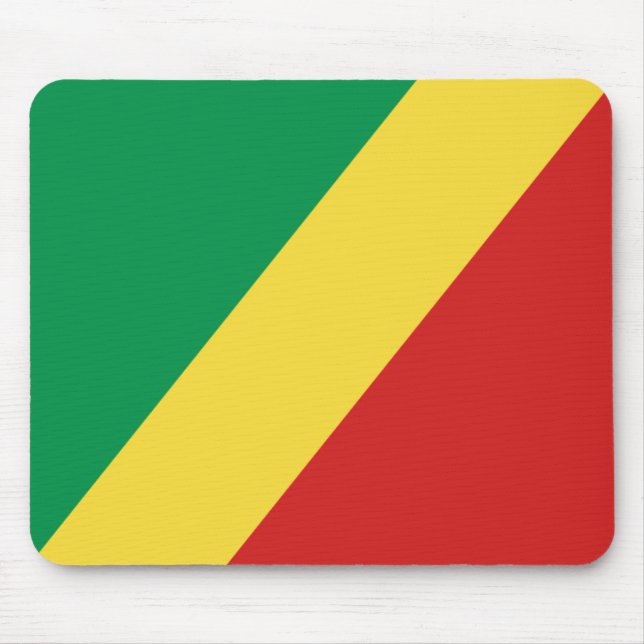 Kongo-Brazzaville Flagga Mousepad Musmatta (Framsidan)