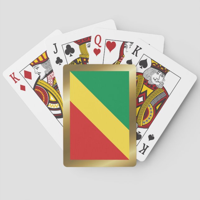 Kongo-Brazzaville Flagga Spelkort (Baksidan)