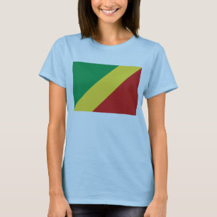 Kongo-Brazzaville Flagga x Karta T-Shirt