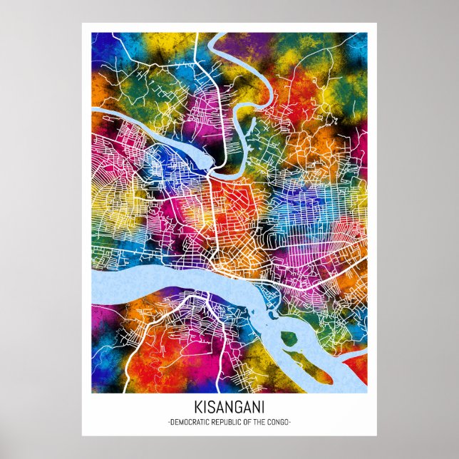 Kongo City Karta Poster (Framsidan)