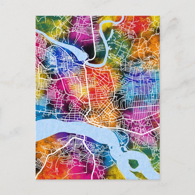 Kongo City Karta Vykort (Framsida)