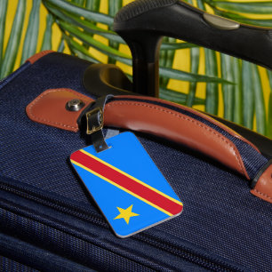 Kongo flagga bagagebricka