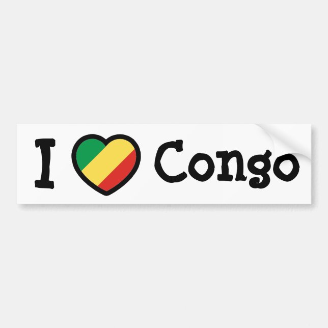 Kongo Flagga Bildekal (Framsidan)