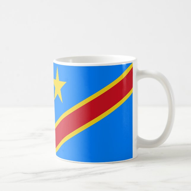 Kongo Flagga Ceramic Mugg (Höger)
