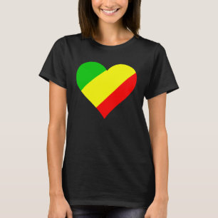 Kongo Flagga Heart Congo Kärlek Kongo T Shirt