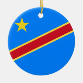 Kongo flagga julgransprydnad keramik