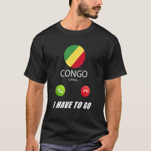 Kongo-Flagga-Kongo ropar T Shirt