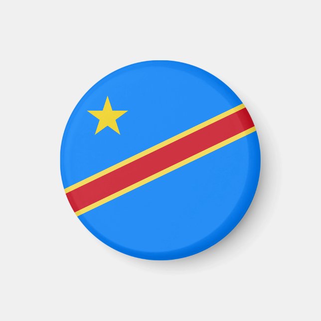 Kongo flagga magnet (Framsidan)