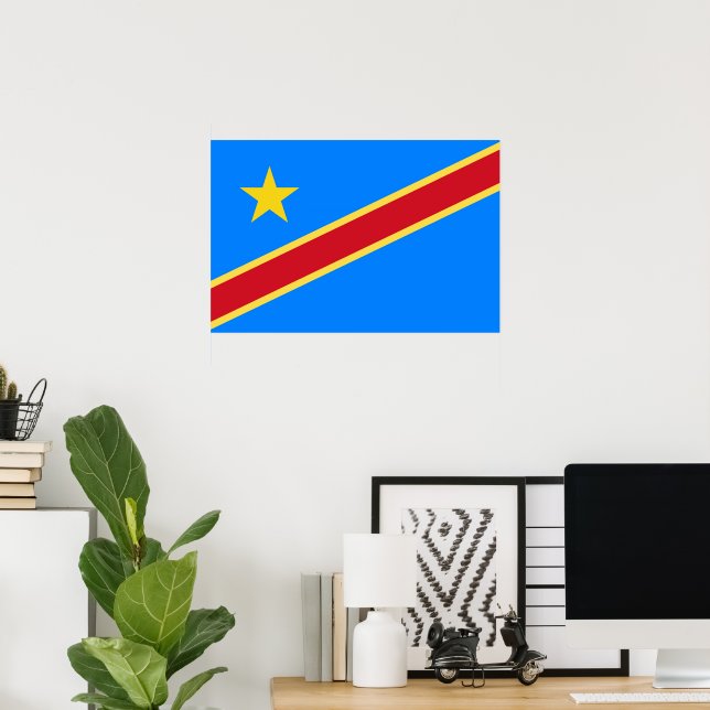 Kongo flagga poster (Hemmakontoret)