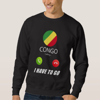 Kongo Flagga Souvenir Kongo Ropar Ropar Lång Ärmad Tröja