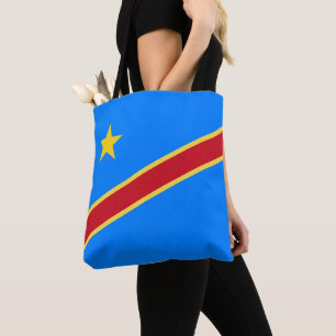 Kongo flagga tygkasse