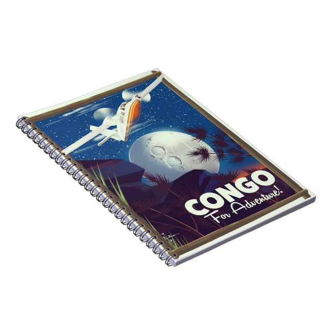 Kongo För Äventyr! resaffisch Anteckningsbok (Högra Sidan)