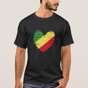 Kongo Heart Congo Flagga Congo Pride T Shirt