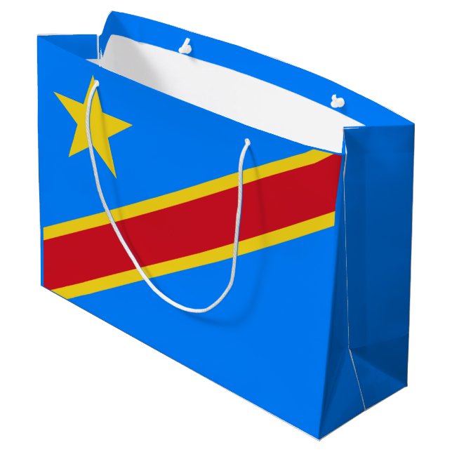 Kongo Kinshasa Flagga (Baksidan Vinklad)