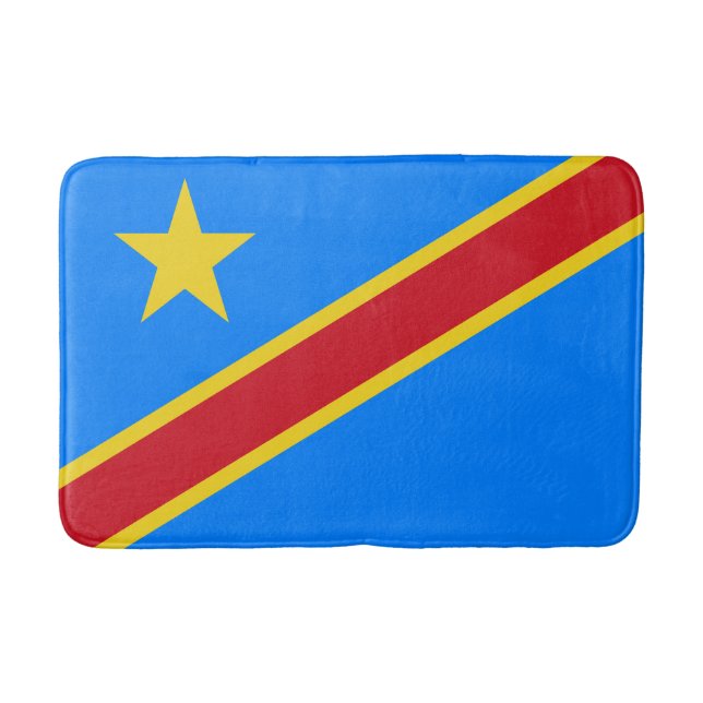 Kongo Kinshasa Flagga Badrumsmatta (Framsidan)