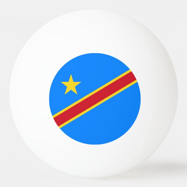 Kongo Kinshasa Flagga Pingisboll (Framsidan)