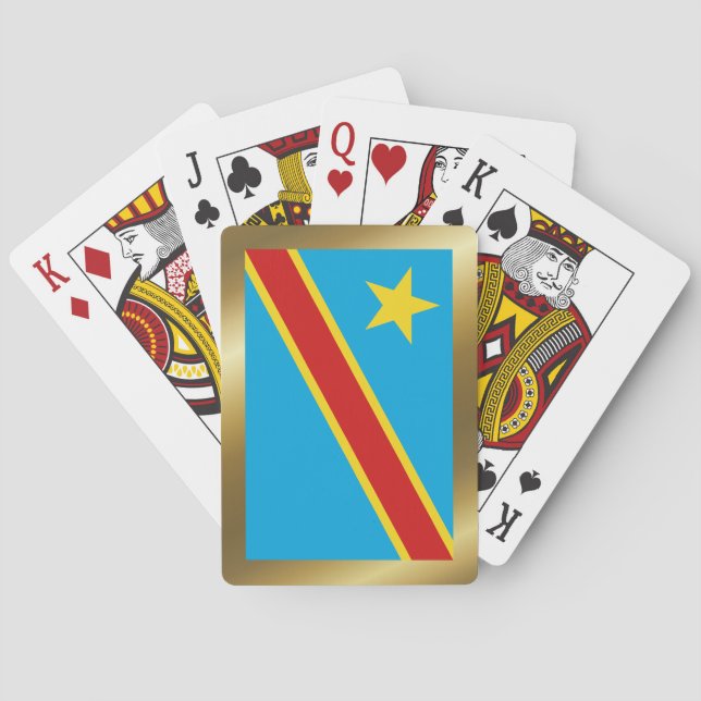 Kongo-Kinshasa Flagga Spelkort (Baksidan)