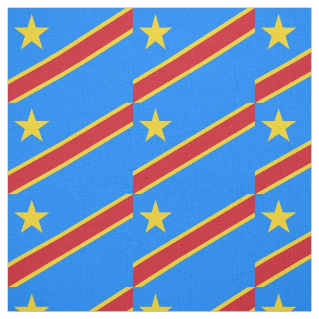 Kongo Kinshasa Flagga Tyg (Provkarta)