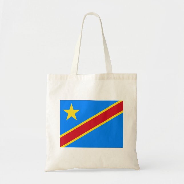 Kongo Kinshasa Flagga Tygkasse (Framsidan)