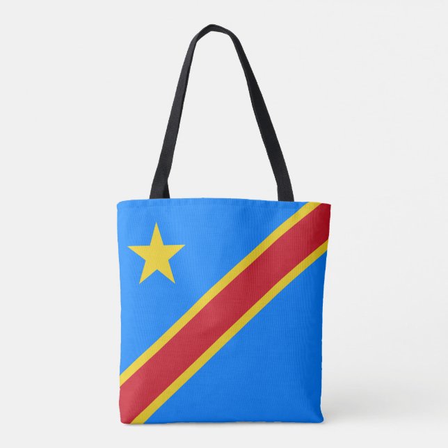 Kongo Kinshasa Flagga Tygkasse (Baksida)