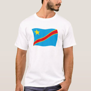 Kongo-Kinshasas flagga T-shirt