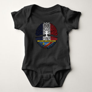 Kongo Kongolesisk Fransk Frankrike Träd Roots Flag T Shirt