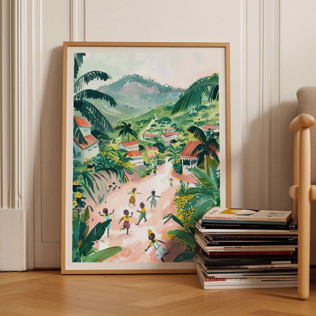 Kongo Print Kongo Illustration Kinshasa Poster Kon (Skapare uppladdad)