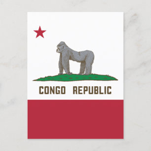 Kongo Republiken Flagga Vykort