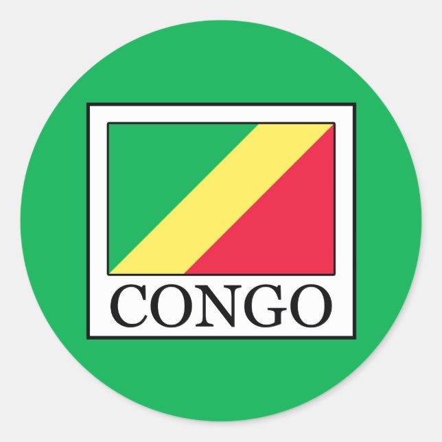 Kongo Runt Klistermärke (Framsida)