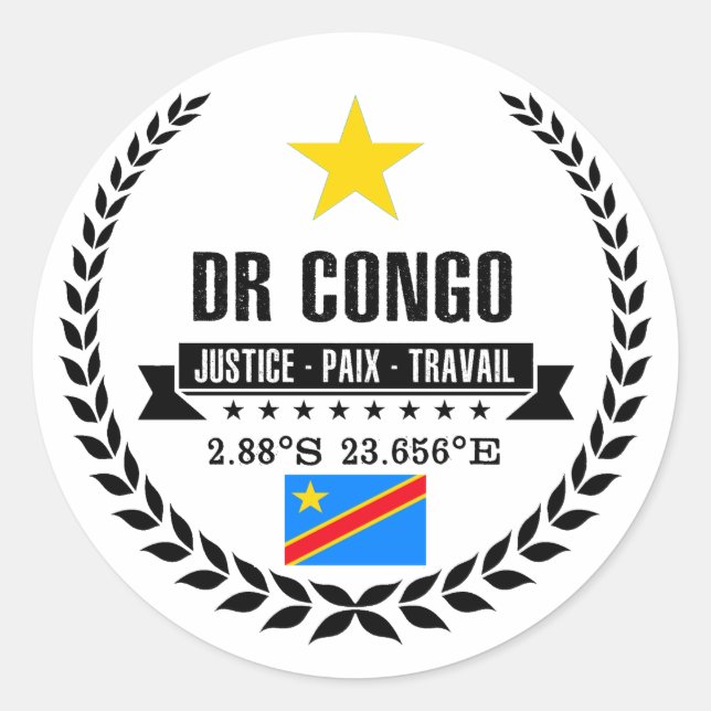 Kongo Runt Klistermärke (Framsida)