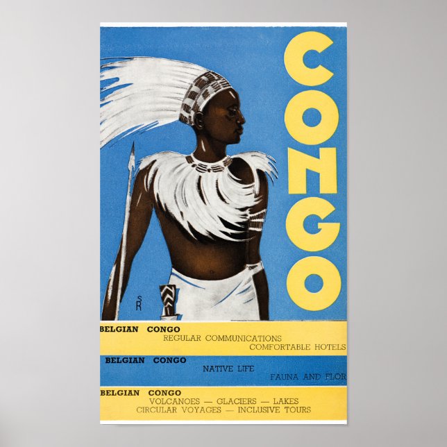 Kongo Vintage resor Poster återställt (Framsidan)