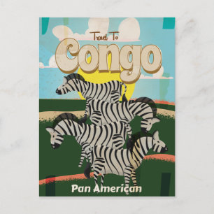 Kongo Vintage resor Poster. Vykort
