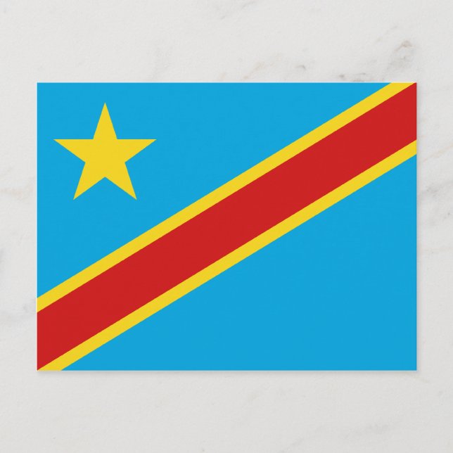 KongoKinshasa-vykort för Flagga Vykort (Framsida)