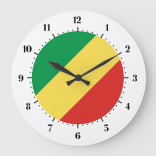 Kongolesisk flagga stor klocka