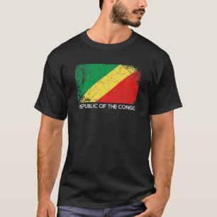 Kongolesisk Flagga T Shirt-Vintage framställd i Ko Shirt