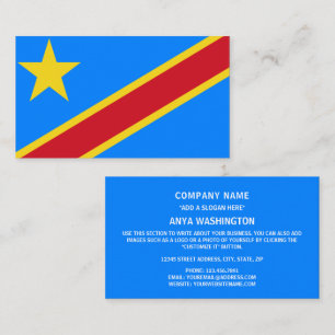Kongolesiska Flagga, Flagga Kongo Visitkort