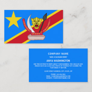 Kongolesiska Flagga och Jacka av Arm, Flagga av De Visitkort