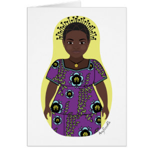 Kongolesiskt matryoshka-kort OBS kort