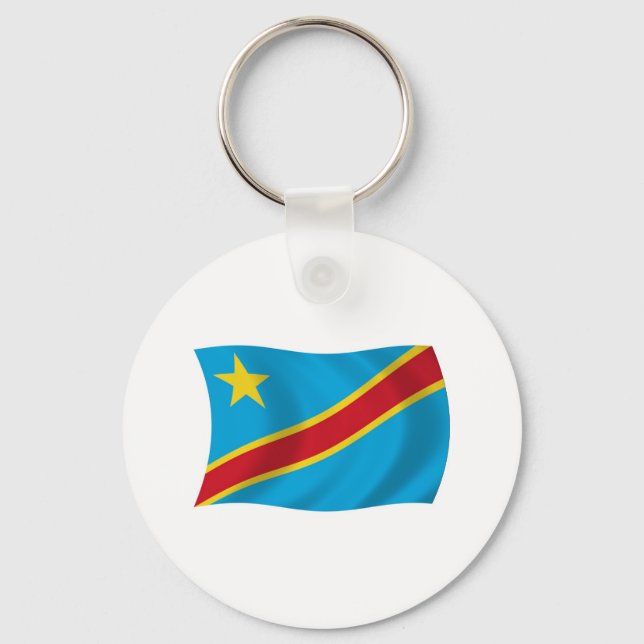 Kongos demokratiska republik Flagga Nyckelring (Framsida)